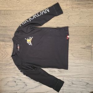 Kids Air Jordan Long Sleeve Black